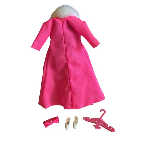 Vintage Topper Dawn Doll Dress & Robe Shoes Purse Hanger Pink White - Picture 2 of 2
